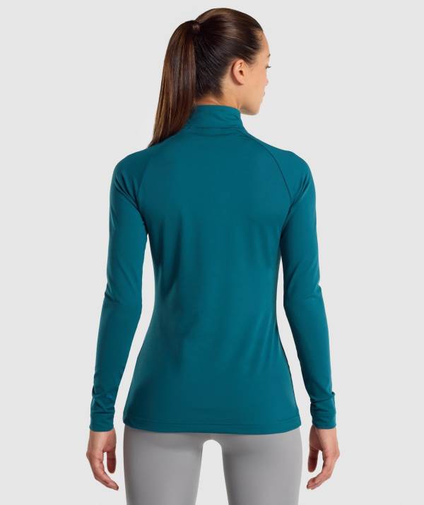 Damske Pulovre Gymshark Training 1/4 Zip Tyrkysové | DQ2364187